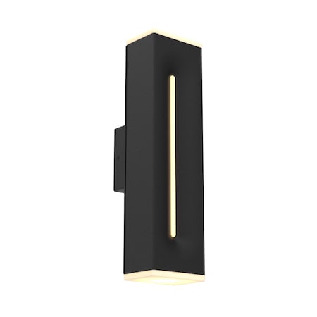 Dals 16 Inch Rectangular CCT Dual Light Wall Sconce LWJ16-CC-BK
